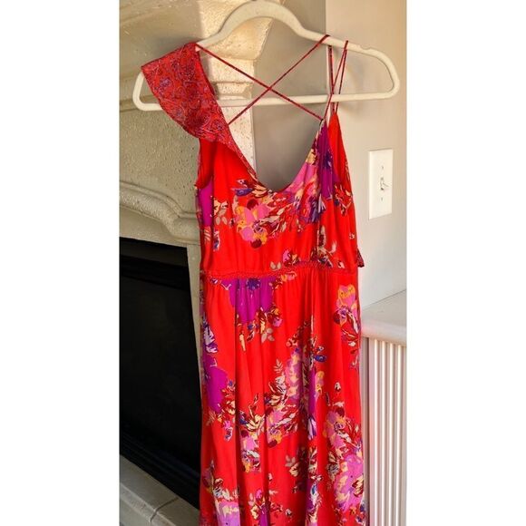 Anthropologie Maeve Grecia Ruffle Floral Silk Dress Size 2 - Picture 5 of 11